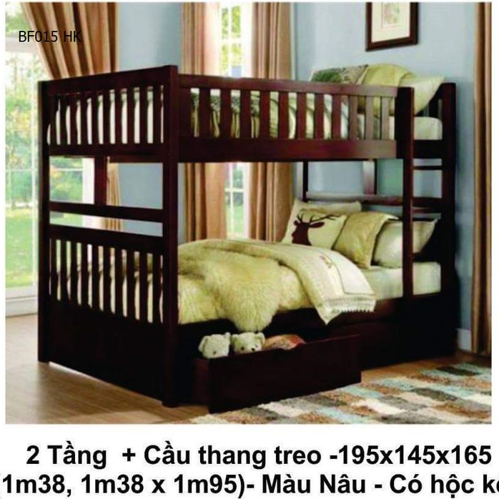 Mẫu giường hai tầng thiết kế phong cách châu Âu BF 015-HK